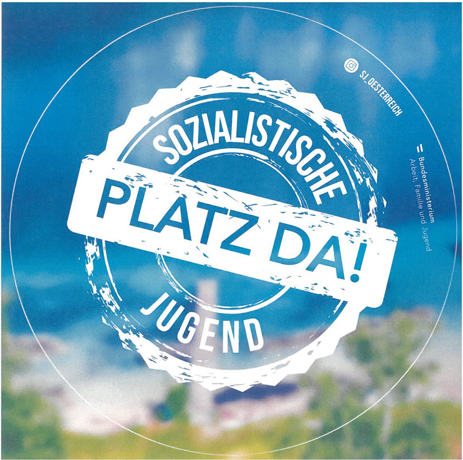 "Platz da!"-Sticker