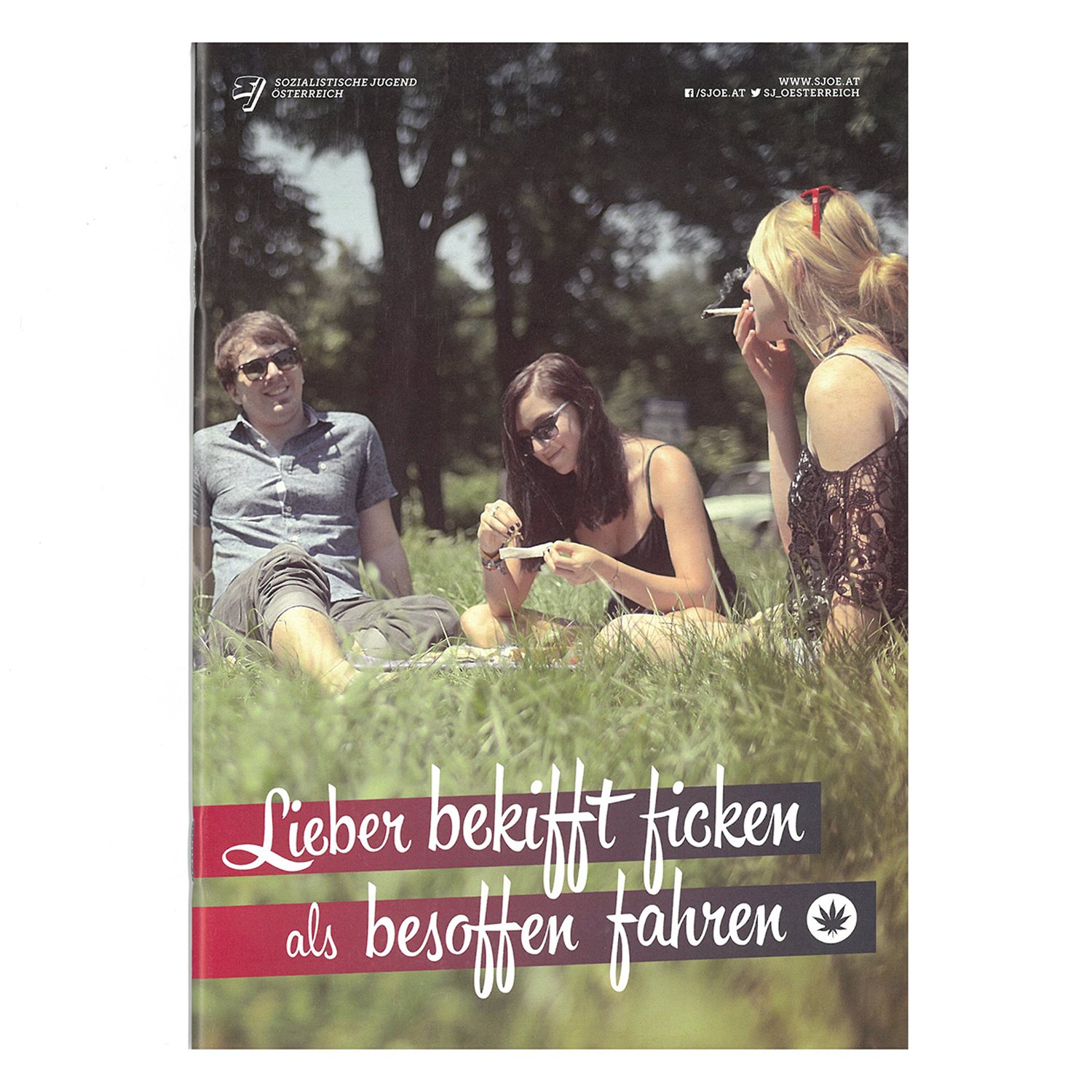 "Lieber bekifft ficken als besoffen fahren"-Broschüre