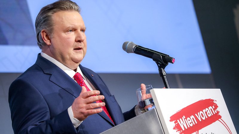 Bürgermeister Dr. Michael Ludwig bei seiner Rede der Klubtagung 2026, (c)Christian Fürthner